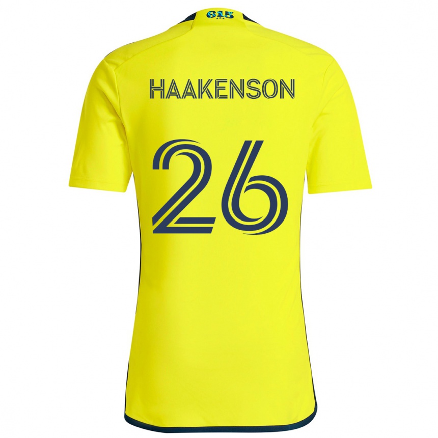 Hombre Fútbol Camiseta Luke Haakenson #26 Amarillo Azul 1ª Equipación 2024/25 Argentina