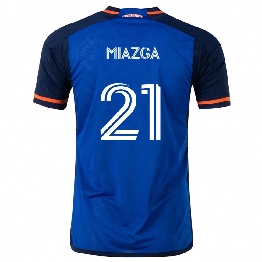 Hombre Fútbol Camiseta Matt Miazga #21 Azul Blanco 1ª Equipación 2024/25 Argentina