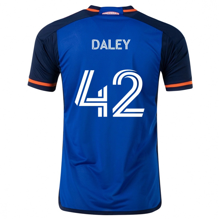 Hombre Fútbol Camiseta Amir Daley #42 Azul Blanco 1ª Equipación 2024/25 Argentina