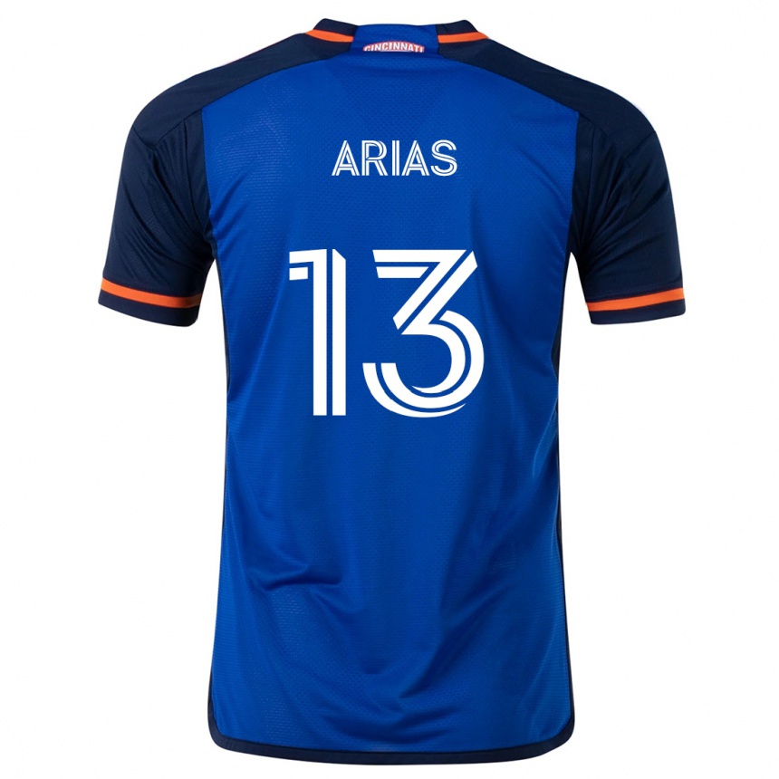 Hombre Fútbol Camiseta Santiago Arias #13 Azul Blanco 1ª Equipación 2024/25 Argentina