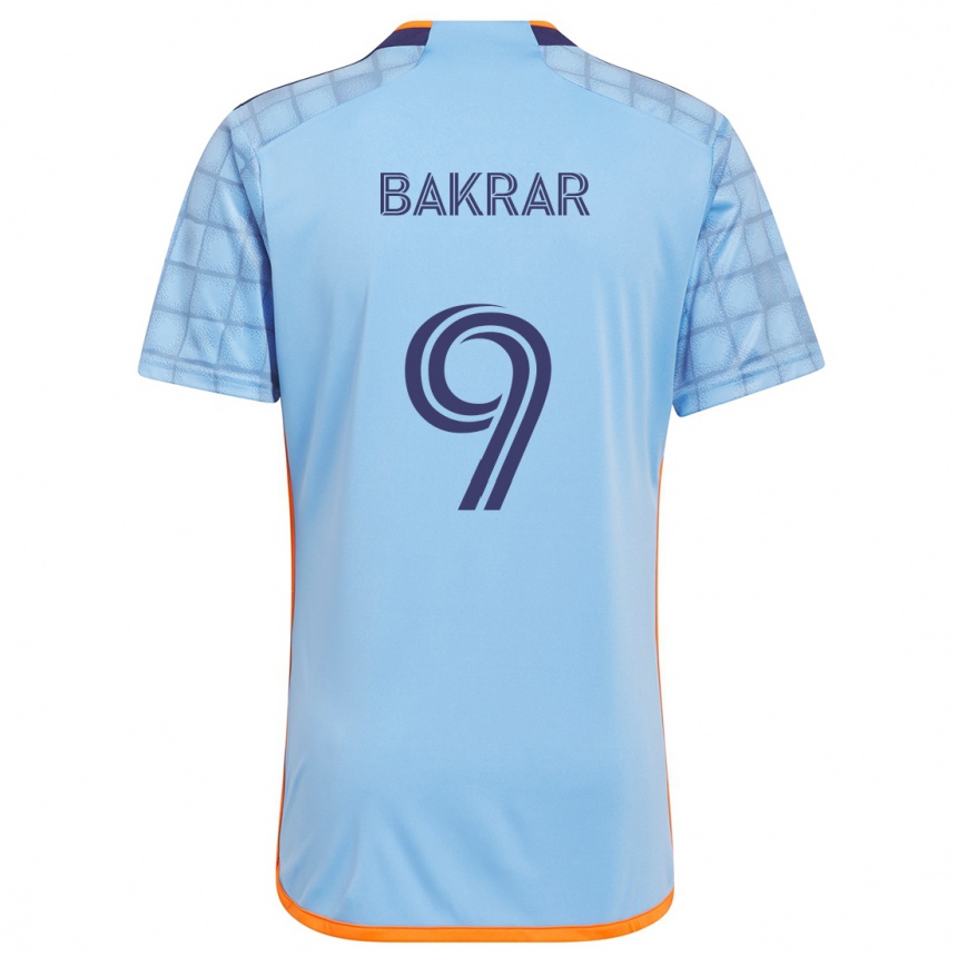 Hombre Fútbol Camiseta Monsef Bakrar #9 Azul Naranja 1ª Equipación 2024/25 Argentina