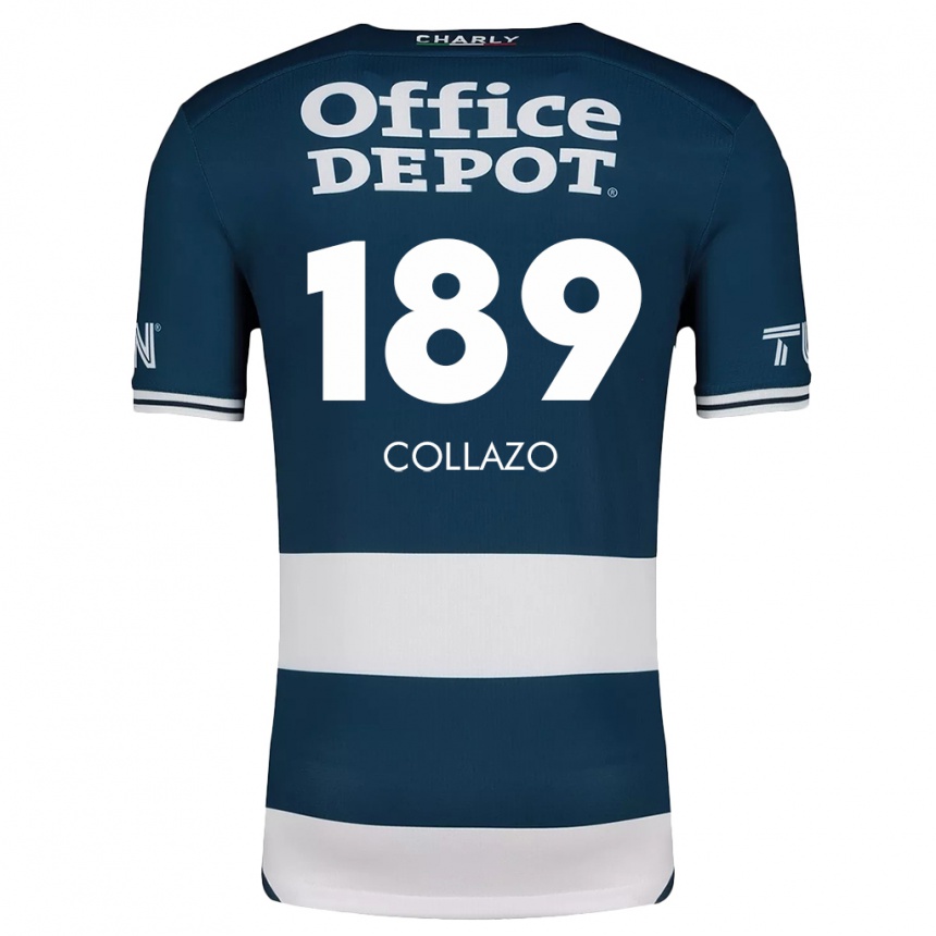 Hombre Fútbol Camiseta David Collazo #189 Azul Blanco 1ª Equipación 2024/25 Argentina