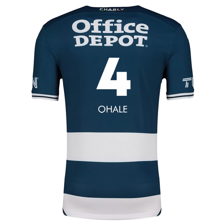 Hombre Fútbol Camiseta Osinachi Ohale #4 Azul Blanco 1ª Equipación 2024/25 Argentina