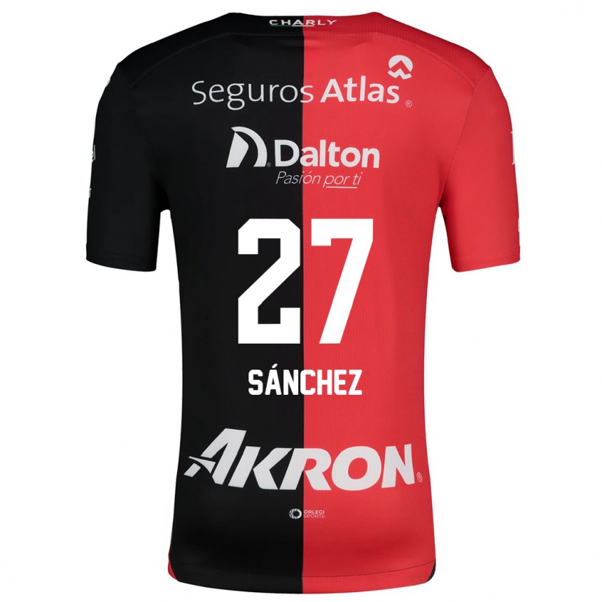 Hombre Fútbol Camiseta Antonio Sánchez #27 Negro Rojo 1ª Equipación 2024/25 Argentina