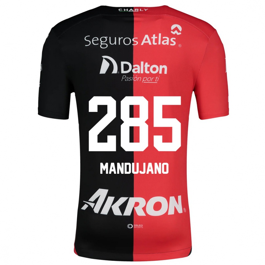 Hombre Fútbol Camiseta Sebastián Mandujano #285 Negro Rojo 1ª Equipación 2024/25 Argentina