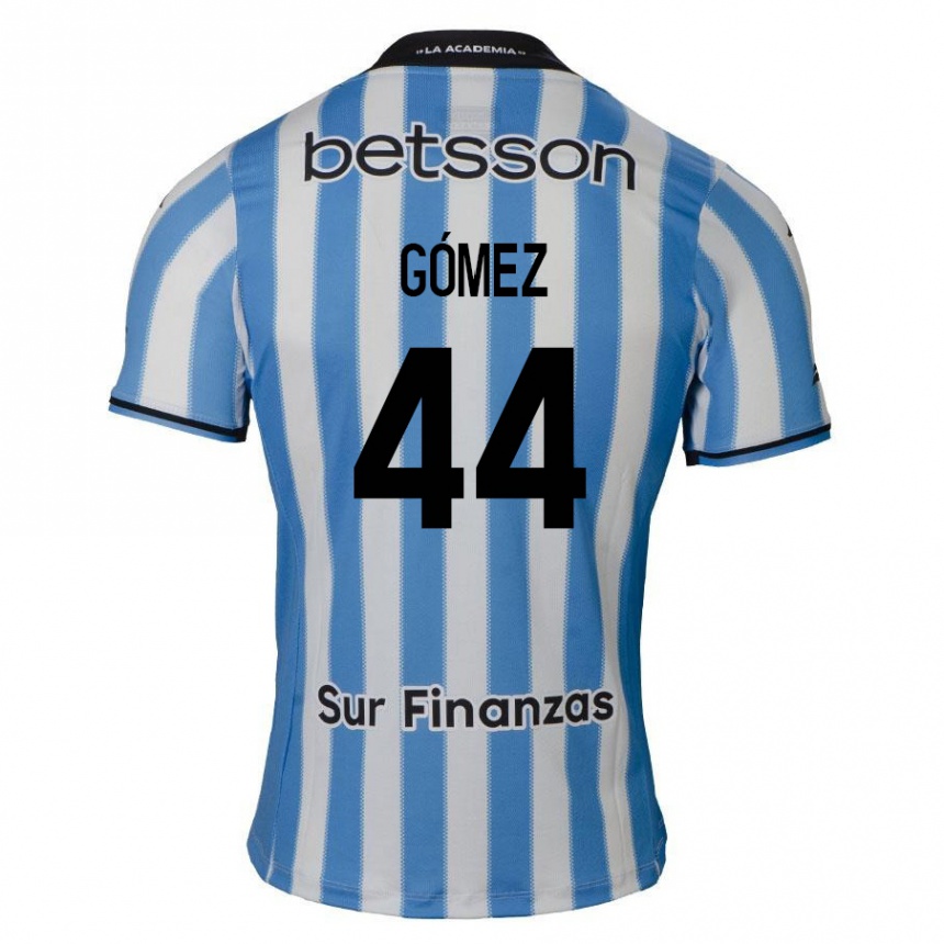 Hombre Fútbol Camiseta Francisco Gómez #44 Azul Blanco Negro 1ª Equipación 2024/25 Argentina