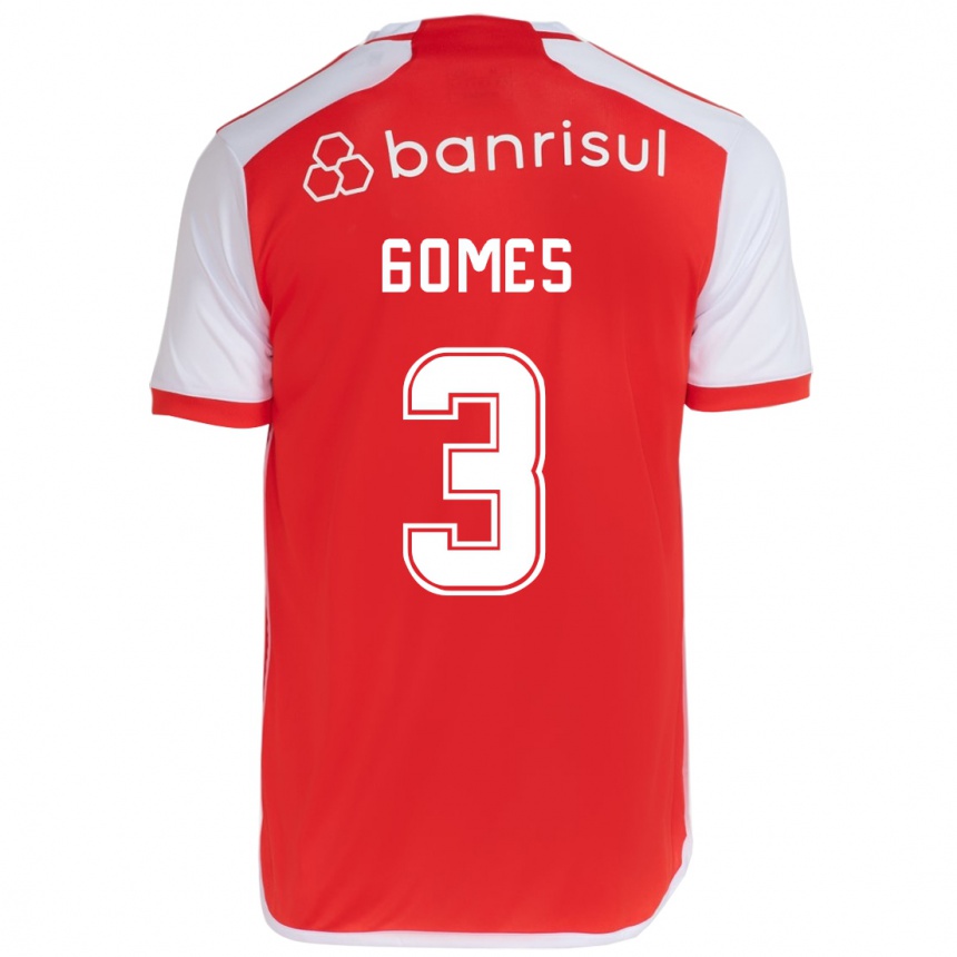 Hombre Fútbol Camiseta Igor Gomes #3 Rojo Blanco 1ª Equipación 2024/25 Argentina