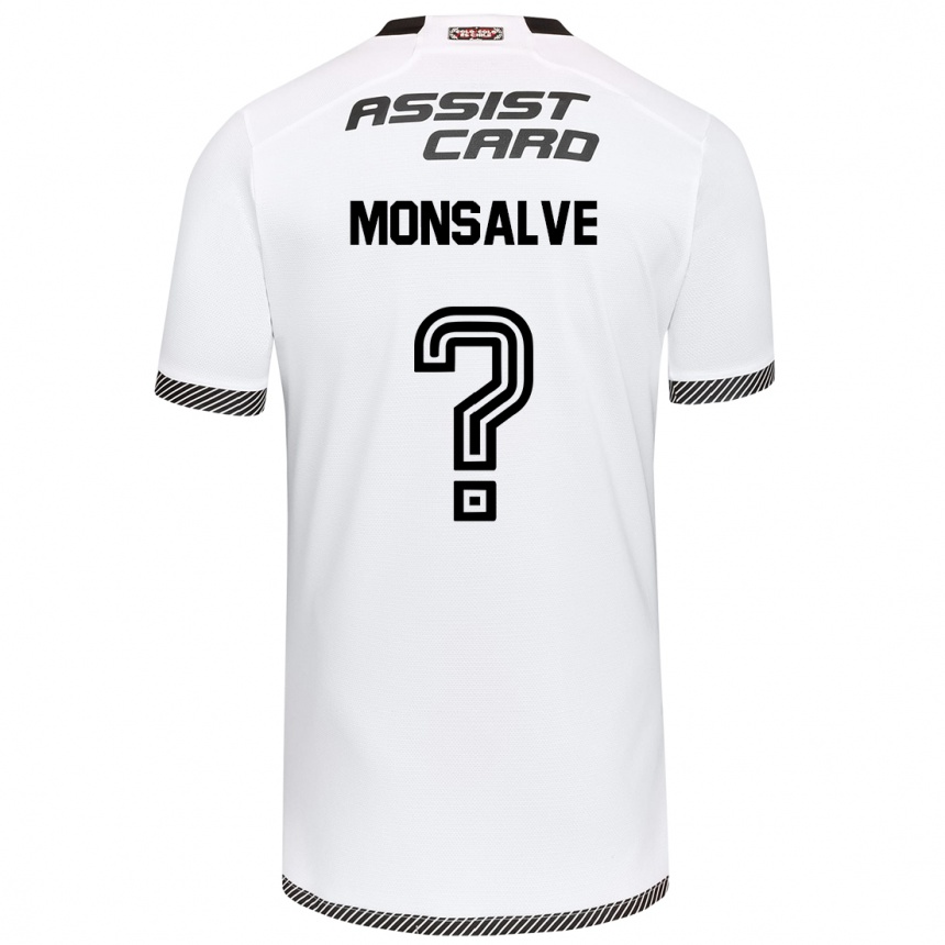 Hombre Fútbol Camiseta Gaspar Monsalve #0 Blanco Negro 1ª Equipación 2024/25 Argentina