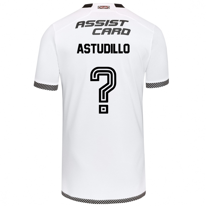 Hombre Fútbol Camiseta Jerall Astudillo #0 Blanco Negro 1ª Equipación 2024/25 Argentina