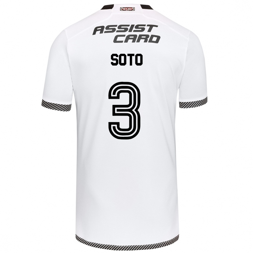 Hombre Fútbol Camiseta Rocío Soto #3 Blanco Negro 1ª Equipación 2024/25 Argentina