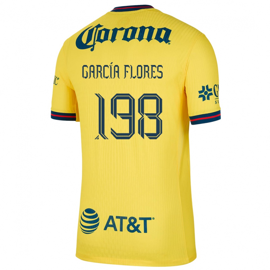 Hombre Fútbol Camiseta Francisco García Flores #198 Amarillo Azul 1ª Equipación 2024/25 Argentina