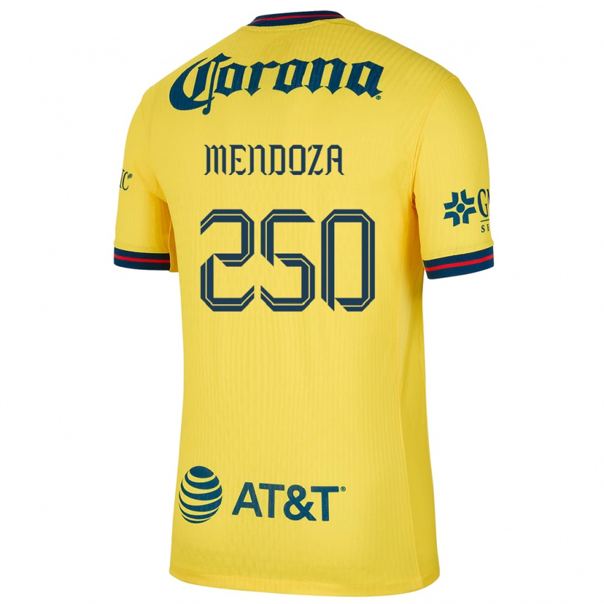 Hombre Fútbol Camiseta Luis Mendoza #250 Amarillo Azul 1ª Equipación 2024/25 Argentina