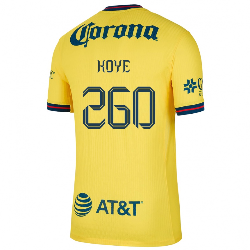 Hombre Fútbol Camiseta Julián Koye #260 Amarillo Azul 1ª Equipación 2024/25 Argentina