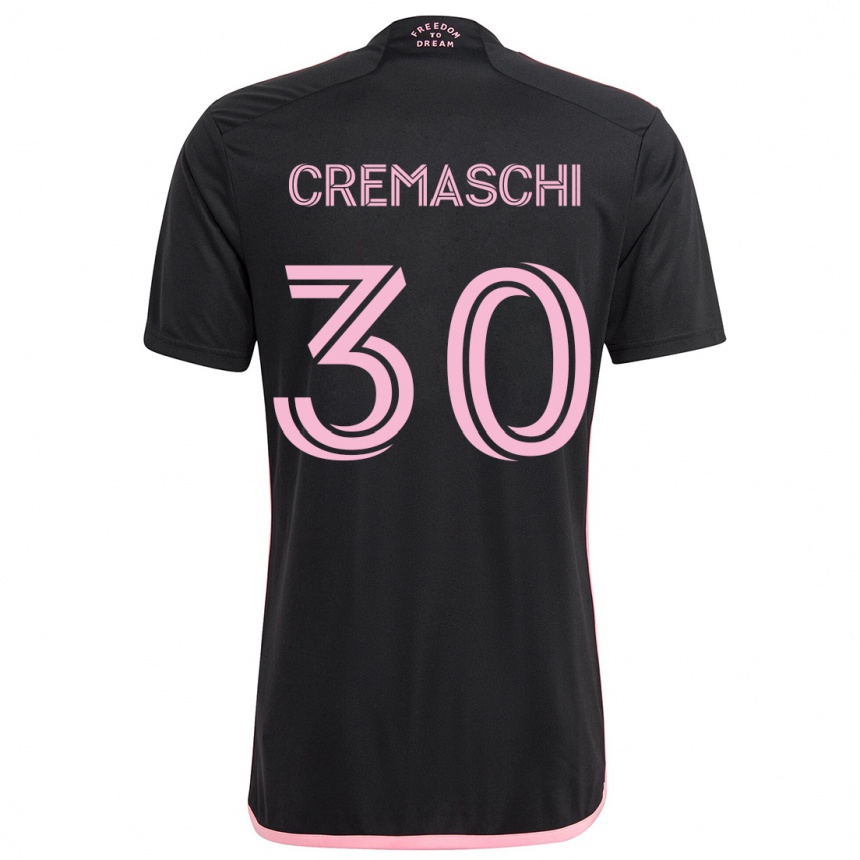 Hombre Fútbol Camiseta Benja Cremaschi #30 Negro 2ª Equipación 2024/25 Argentina