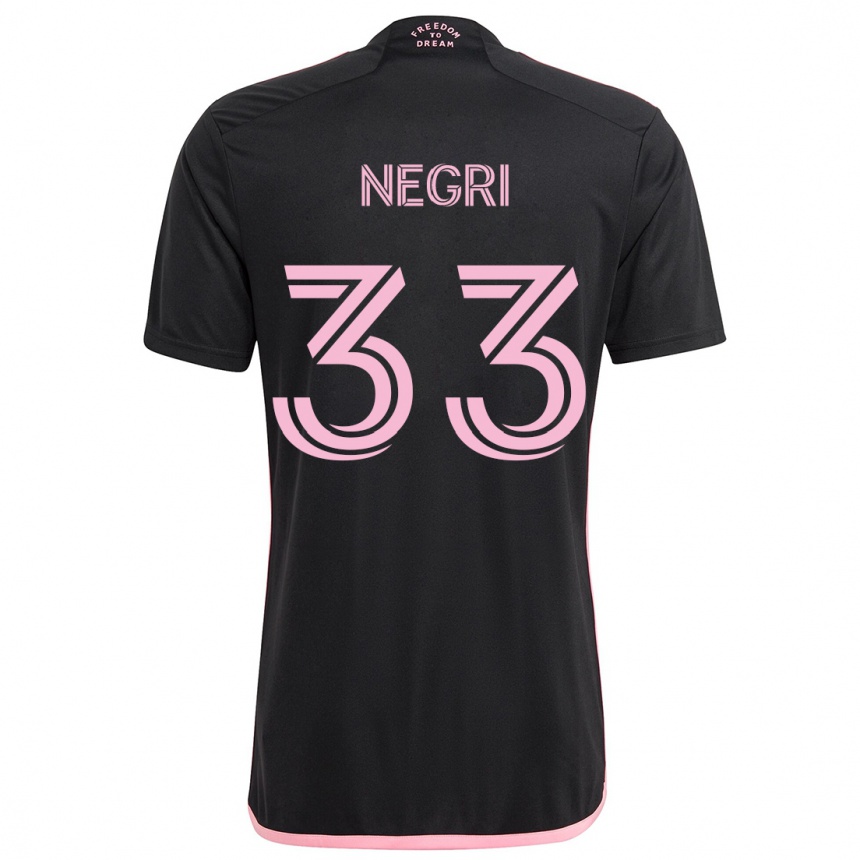 Hombre Fútbol Camiseta Franco Negri #33 Negro 2ª Equipación 2024/25 Argentina