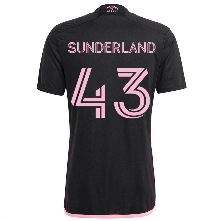 Hombre Fútbol Camiseta Lawson Sunderland #43 Negro 2ª Equipación 2024/25 Argentina