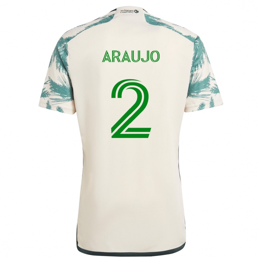 Hombre Fútbol Camiseta Miguel Araujo #2 Beige Marrón 2ª Equipación 2024/25 Argentina