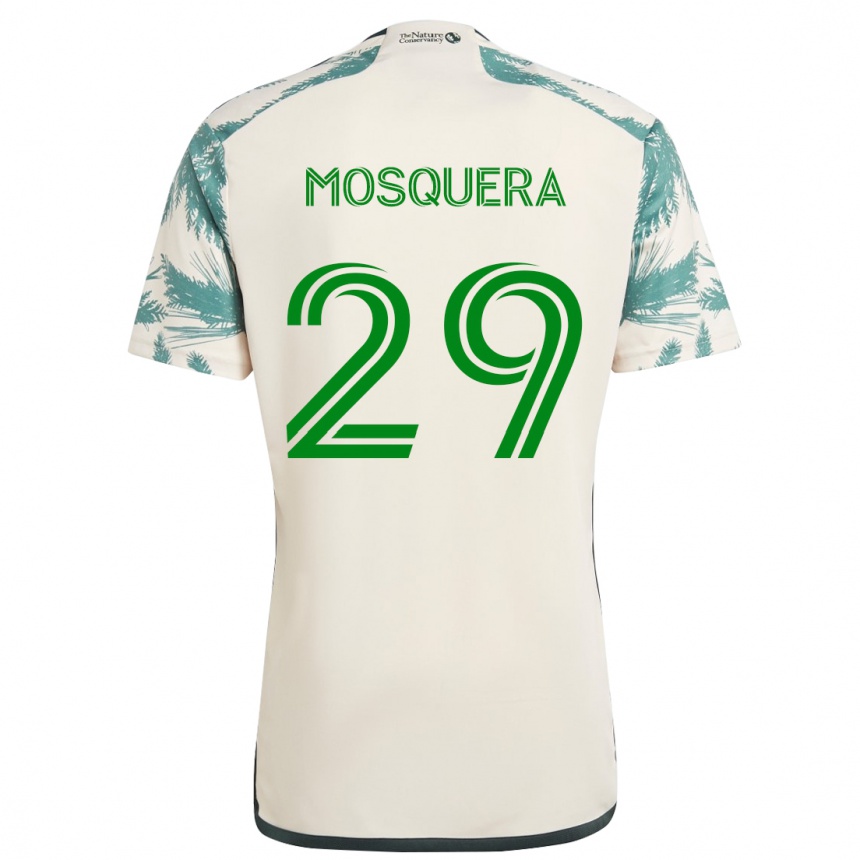 Hombre Fútbol Camiseta Juan David Mosquera #29 Beige Marrón 2ª Equipación 2024/25 Argentina