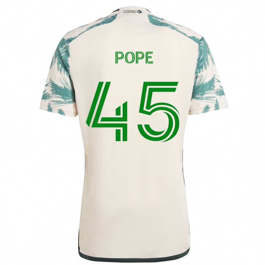 Hombre Fútbol Camiseta Blake Pope #45 Beige Marrón 2ª Equipación 2024/25 Argentina