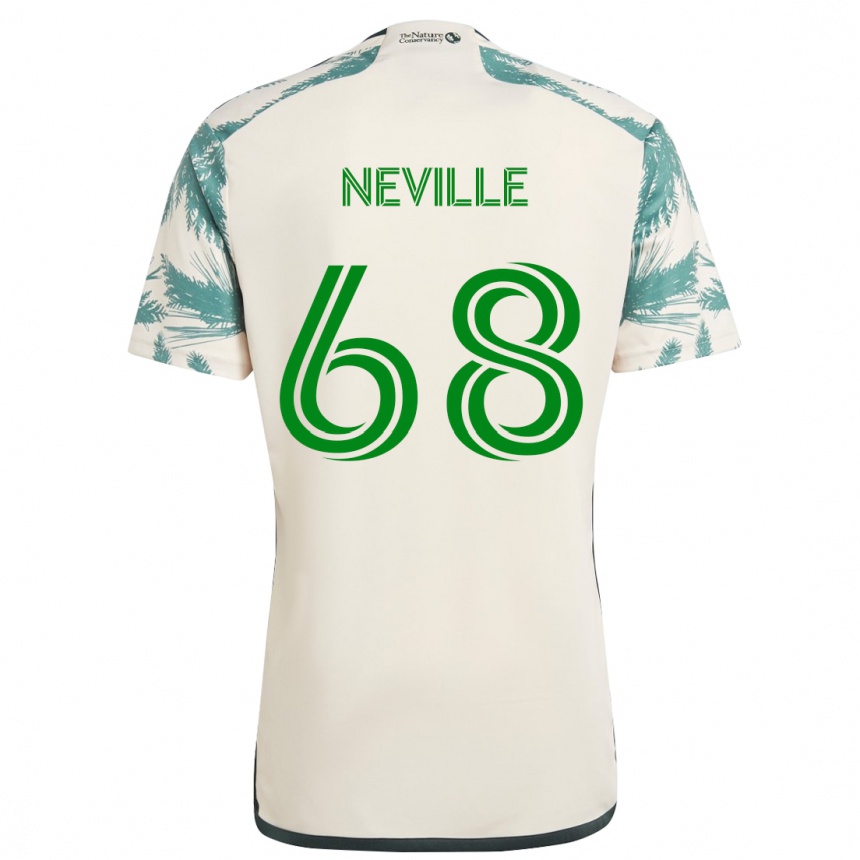 Hombre Fútbol Camiseta Harvey Neville #68 Beige Marrón 2ª Equipación 2024/25 Argentina