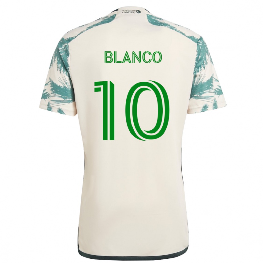 Hombre Fútbol Camiseta Sebastián Blanco #10 Beige Marrón 2ª Equipación 2024/25 Argentina