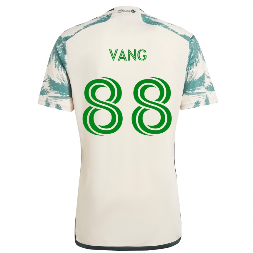 Hombre Fútbol Camiseta Michael Vang #88 Beige Marrón 2ª Equipación 2024/25 Argentina