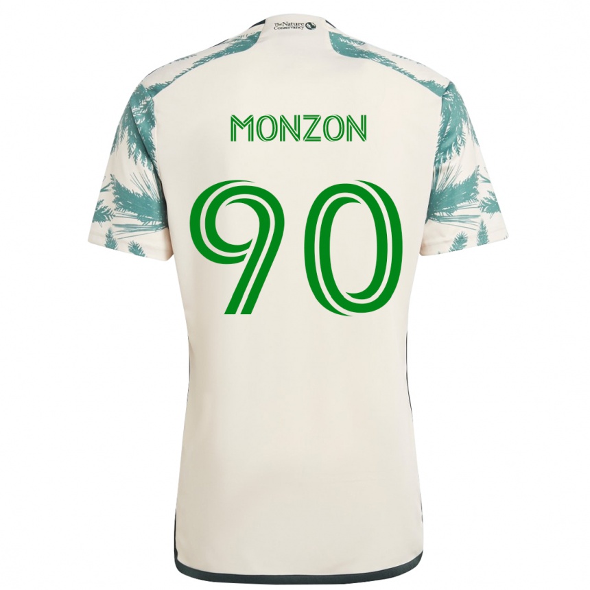 Hombre Fútbol Camiseta Florián Monzón #90 Beige Marrón 2ª Equipación 2024/25 Argentina