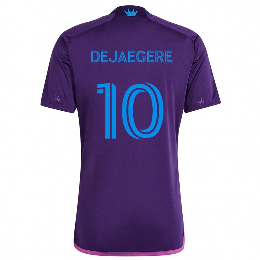 Hombre Fútbol Camiseta Brecht Dejaegere #10 Azul Morado 2ª Equipación 2024/25 Argentina