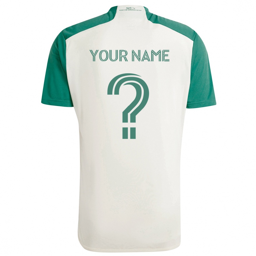 Hombre Fútbol Camiseta Su Nombre #0 Colores Tostados Verde 2ª Equipación 2024/25 Argentina