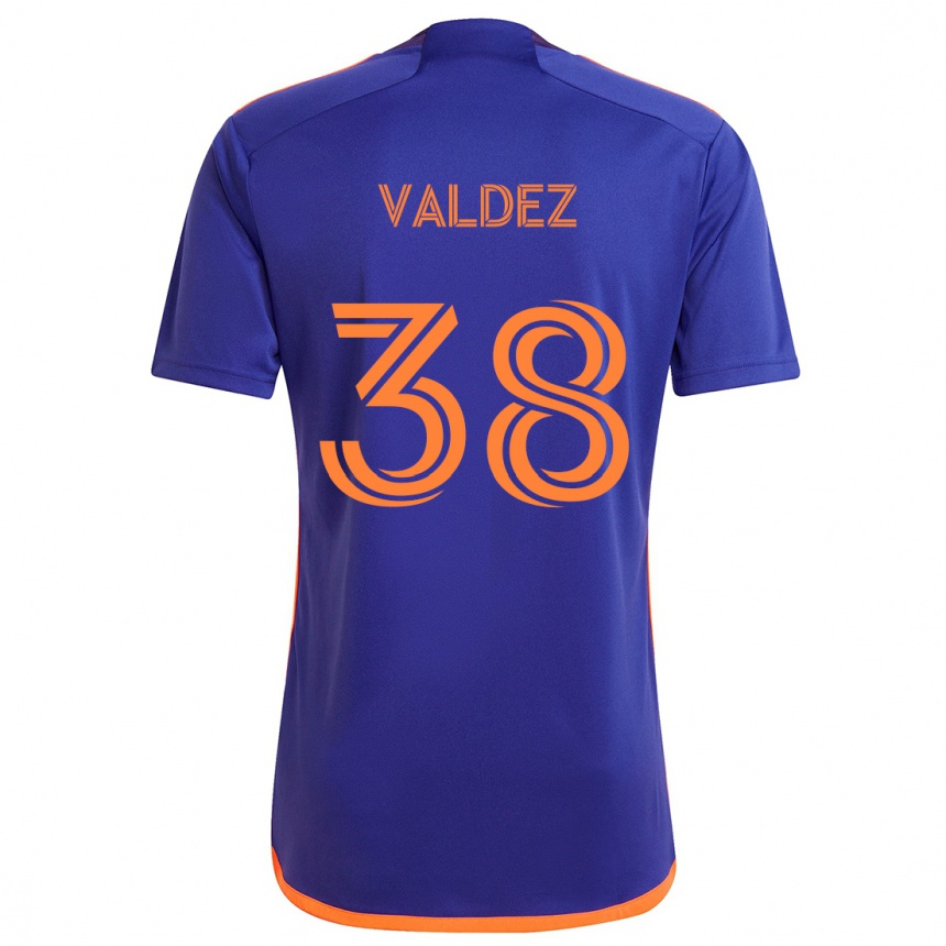 Hombre Fútbol Camiseta Xavier Valdez #38 Púrpura Naranja 2ª Equipación 2024/25 Argentina