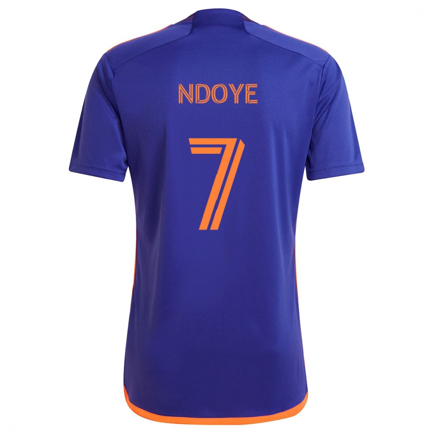 Hombre Fútbol Camiseta Papa Ndoye #7 Púrpura Naranja 2ª Equipación 2024/25 Argentina