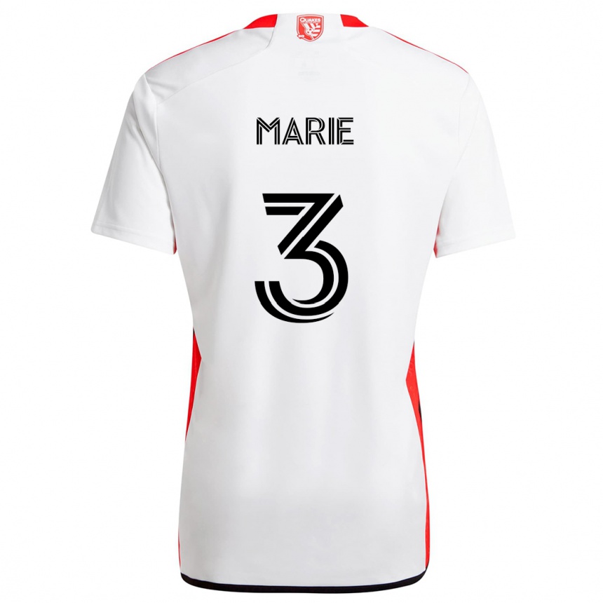 Hombre Fútbol Camiseta Paul Marie #3 Blanco Rojo 2ª Equipación 2024/25 Argentina