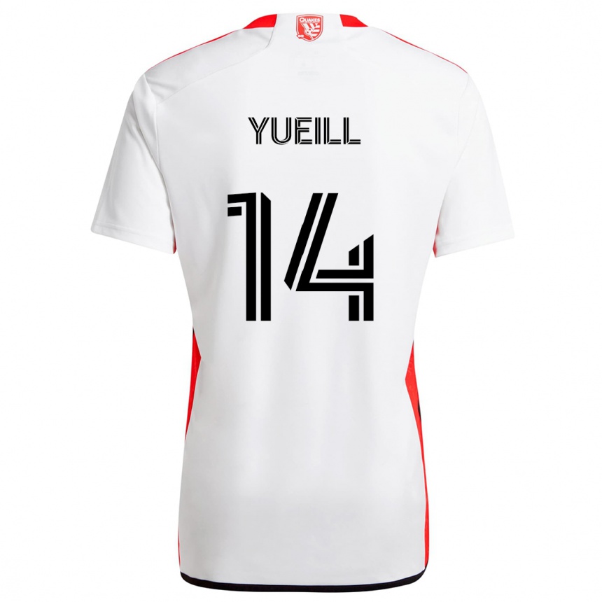 Hombre Fútbol Camiseta Jackson Yueill #14 Blanco Rojo 2ª Equipación 2024/25 Argentina