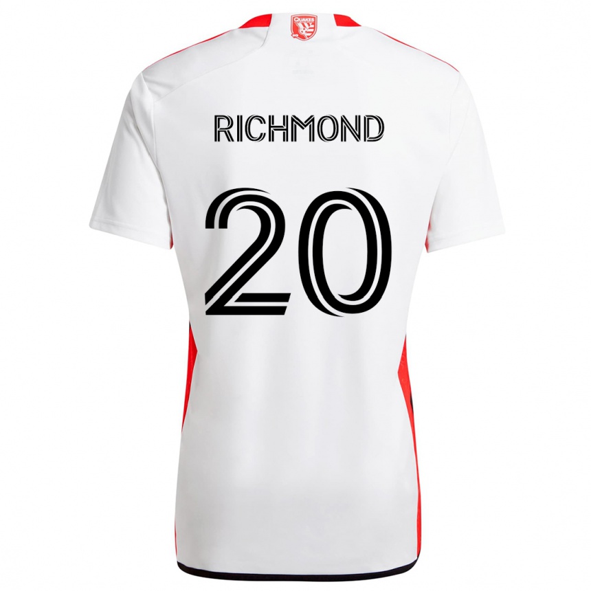 Hombre Fútbol Camiseta Will Richmond #20 Blanco Rojo 2ª Equipación 2024/25 Argentina