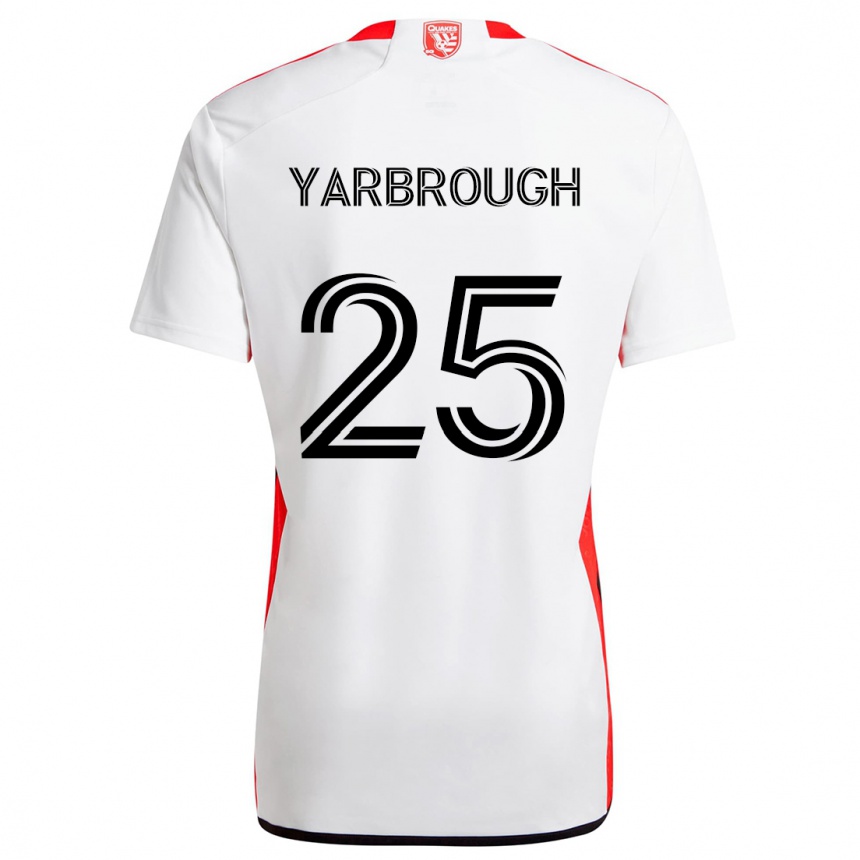 Hombre Fútbol Camiseta William Yarbrough #25 Blanco Rojo 2ª Equipación 2024/25 Argentina