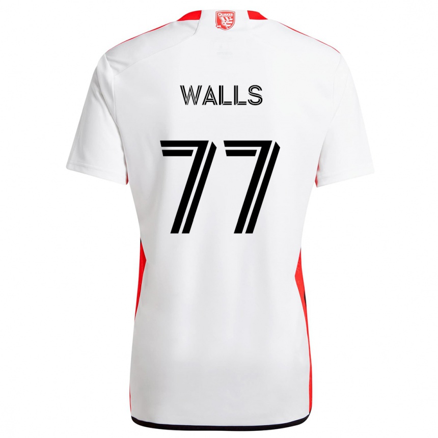 Hombre Fútbol Camiseta Casey Walls #77 Blanco Rojo 2ª Equipación 2024/25 Argentina