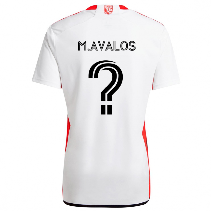 Hombre Fútbol Camiseta Marcelo Avalos #0 Blanco Rojo 2ª Equipación 2024/25 Argentina