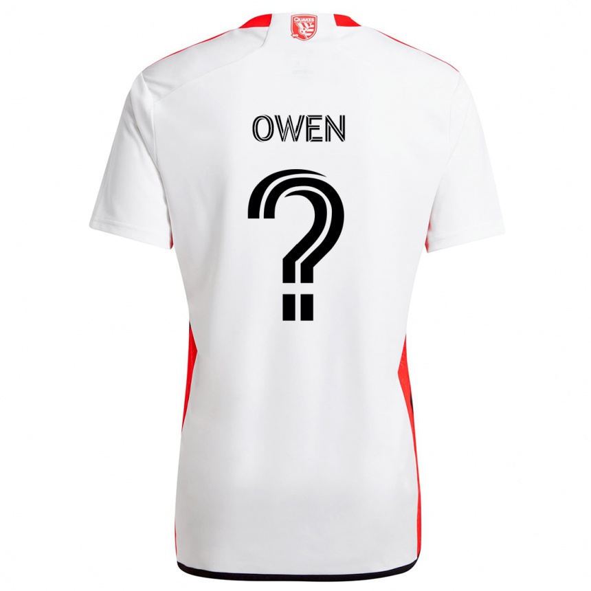 Hombre Fútbol Camiseta Connor Owen #0 Blanco Rojo 2ª Equipación 2024/25 Argentina