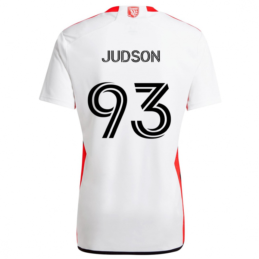 Hombre Fútbol Camiseta Judson #93 Blanco Rojo 2ª Equipación 2024/25 Argentina