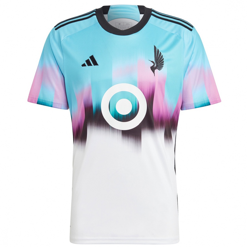 Hombre Fútbol Camiseta Benjamin Galarneault #0 Blanco Azul Negro 2ª Equipación 2024/25 Argentina