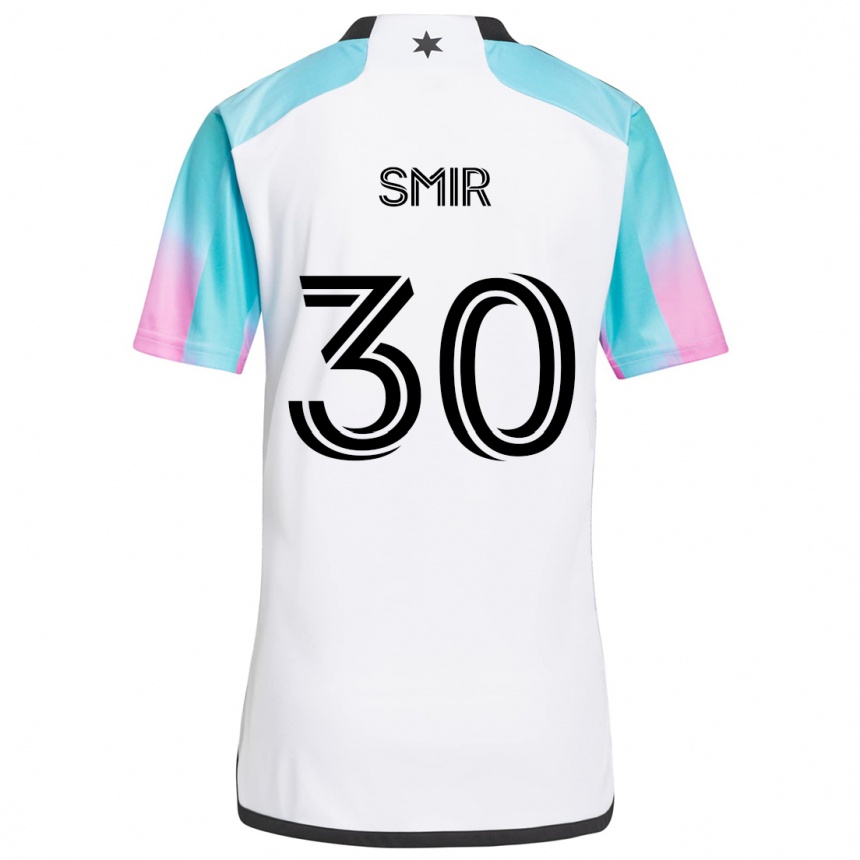 Hombre Fútbol Camiseta Alec Smir #30 Blanco Azul Negro 2ª Equipación 2024/25 Argentina