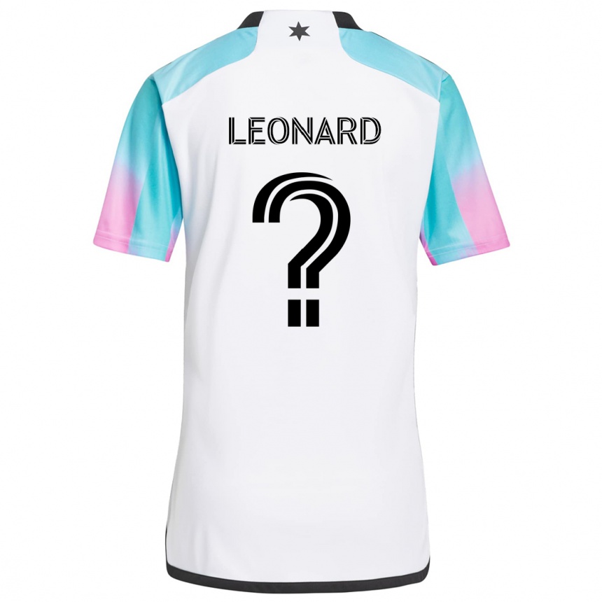 Hombre Fútbol Camiseta Tyler Leonard #0 Blanco Azul Negro 2ª Equipación 2024/25 Argentina