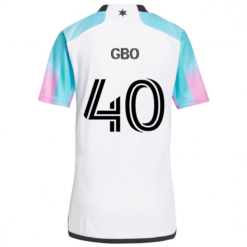 Hombre Fútbol Camiseta Cedrik Gbo #40 Blanco Azul Negro 2ª Equipación 2024/25 Argentina