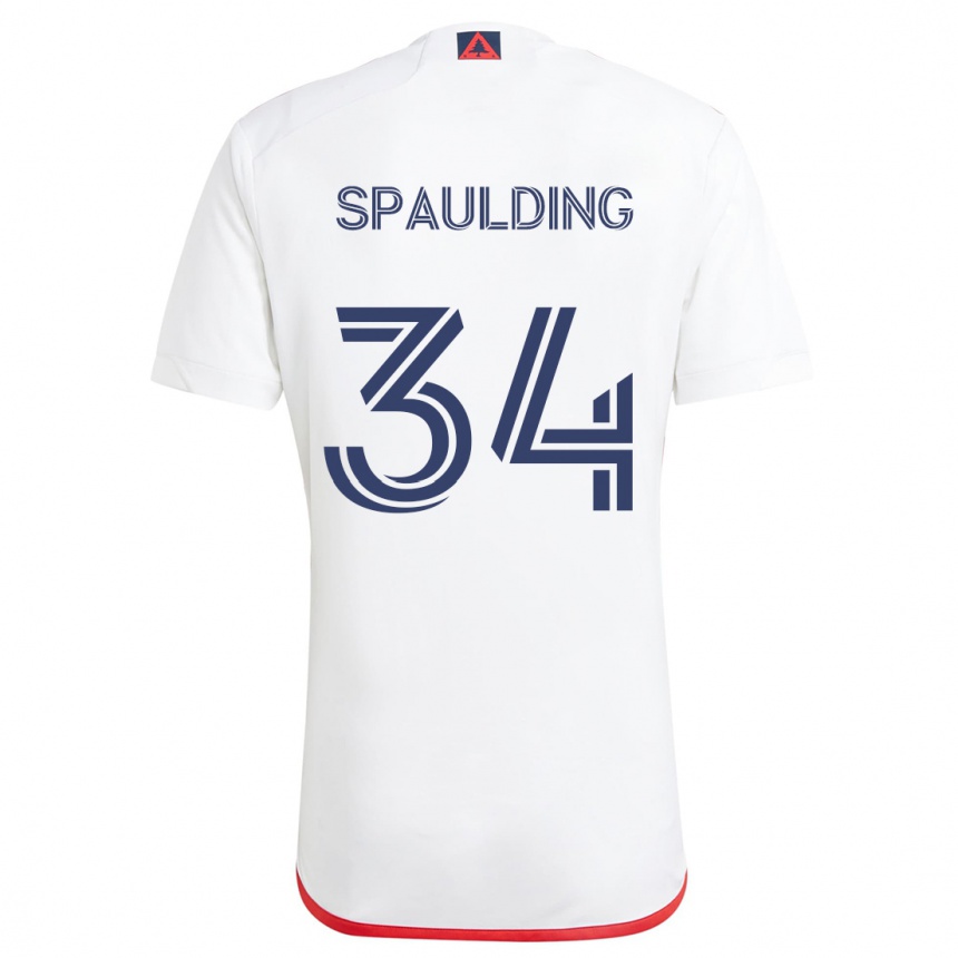 Hombre Fútbol Camiseta Ryan Spaulding #34 Blanco Rojo 2ª Equipación 2024/25 Argentina