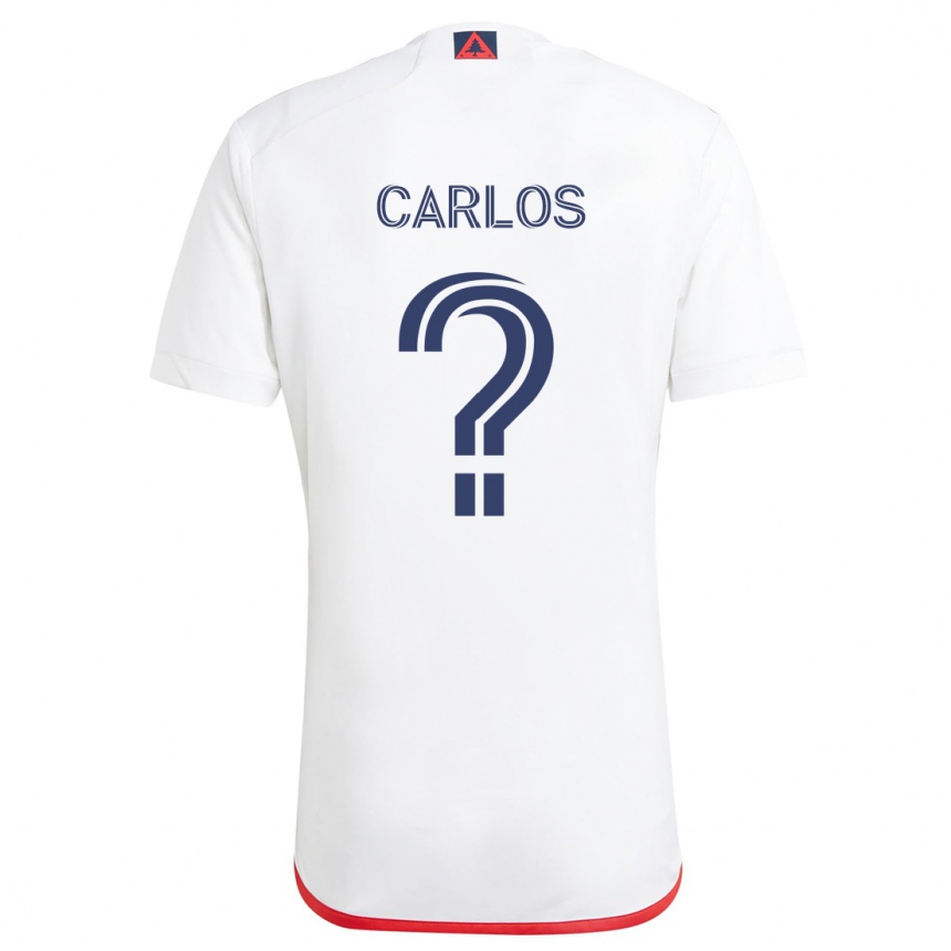 Hombre Fútbol Camiseta Cristiano Carlos #0 Blanco Rojo 2ª Equipación 2024/25 Argentina