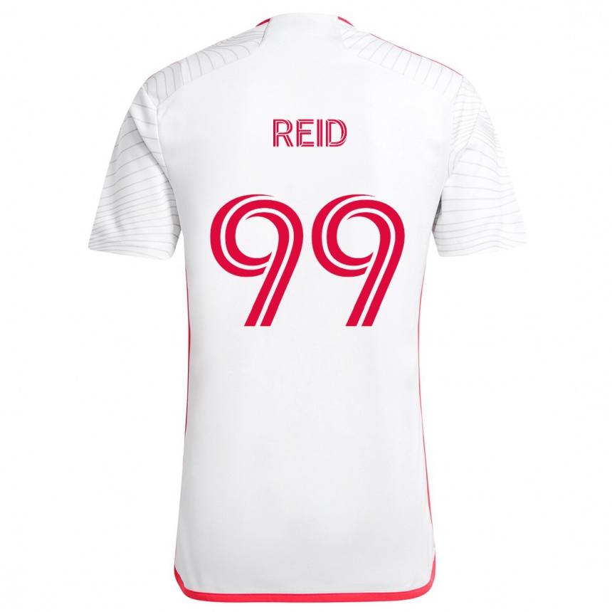 Hombre Fútbol Camiseta Jayden Reid #99 Blanco Rojo 2ª Equipación 2024/25 Argentina