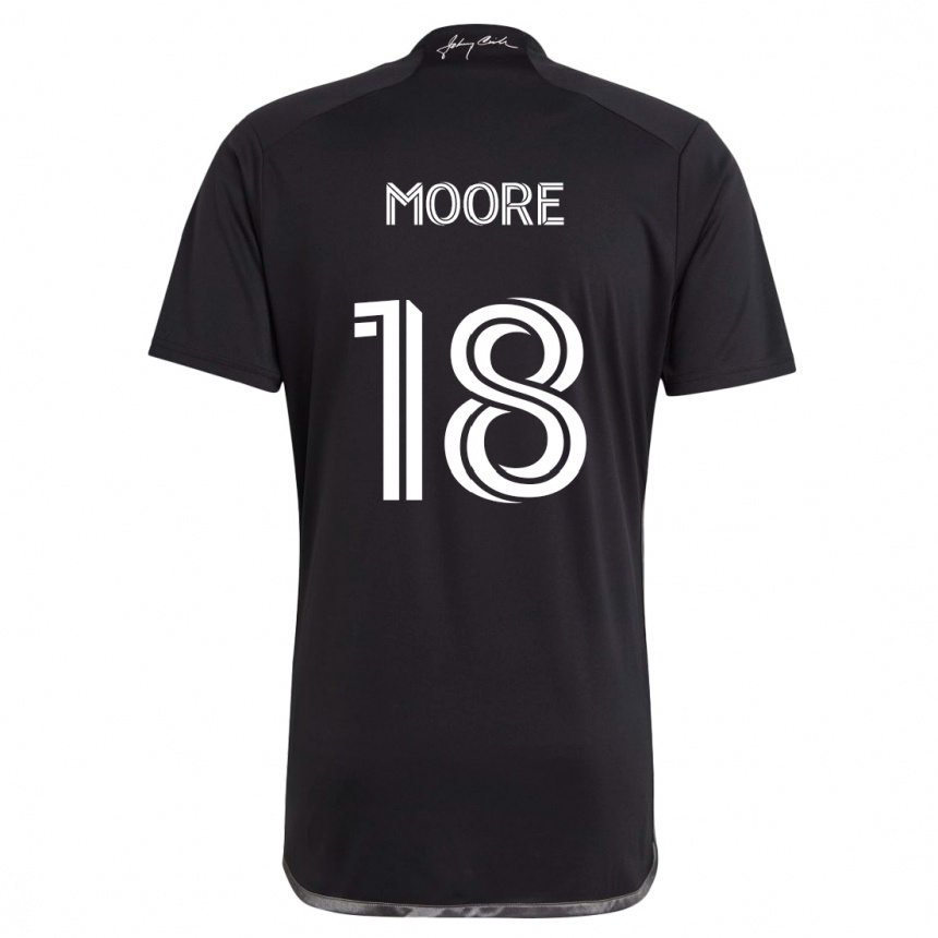 Hombre Fútbol Camiseta Shaq Moore #18 Negro 2ª Equipación 2024/25 Argentina