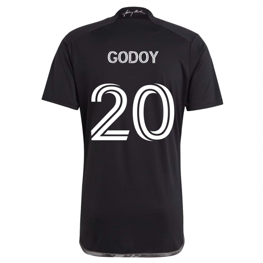 Hombre Fútbol Camiseta Aníbal Godoy #20 Negro 2ª Equipación 2024/25 Argentina