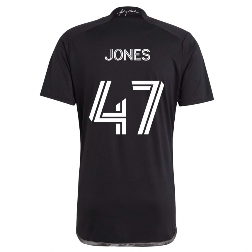 Hombre Fútbol Camiseta Isaiah Jones #47 Negro 2ª Equipación 2024/25 Argentina