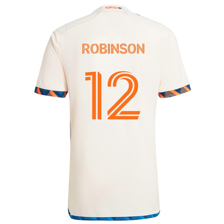 Hombre Fútbol Camiseta Miles Robinson #12 Blanco Naranja 2ª Equipación 2024/25 Argentina